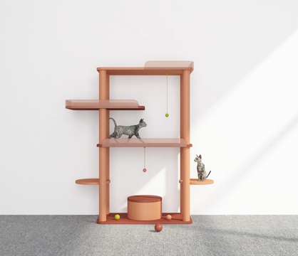  现代猫爬架3d模型 