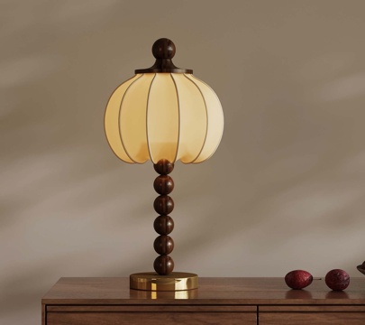  法式中古风台灯3d模型 