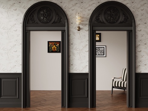  015门套 法式门套 垭口 线条su模型 