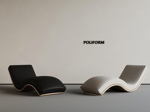  现代异形躺椅su模型 