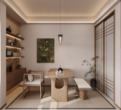  宋式茶室3d模型 