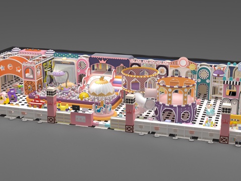  儿童乐园淘气堡3d模型 