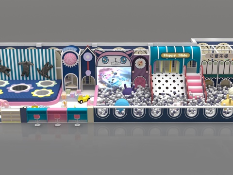  儿童乐园淘气堡3d模型 