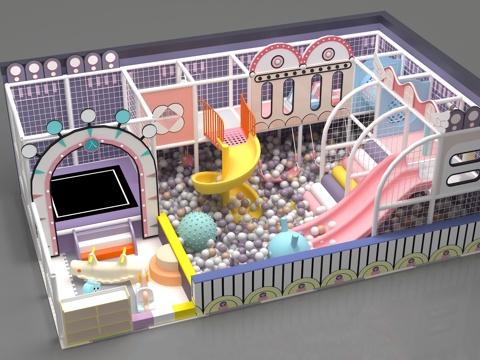  儿童乐园淘气堡3d模型 