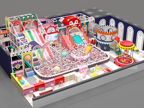  儿童乐园淘气堡3d模型 