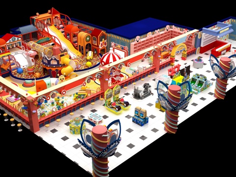  儿童乐园淘气堡3d模型 