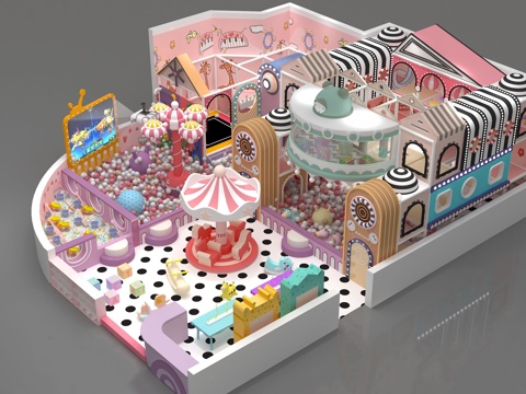  儿童乐园淘气堡3d模型 