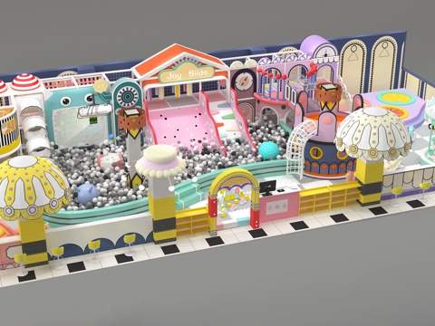  儿童乐园淘气堡3d模型 