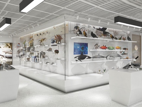  现代恐龙展厅  现代生态科学展厅su模型 