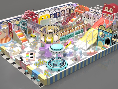  儿童乐园淘气堡3d模型 