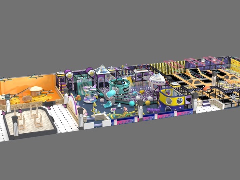  儿童乐园淘气堡3d模型 