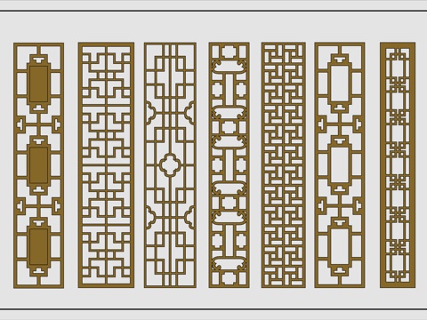  中式屏風(fēng)CAD圖庫(kù)cad施工圖 