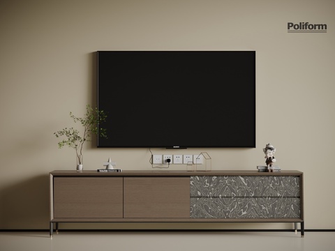  現(xiàn)代意式電視柜3d模型 