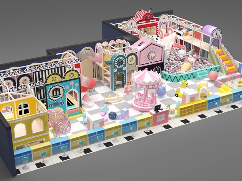  儿童乐园淘气堡3d模型 