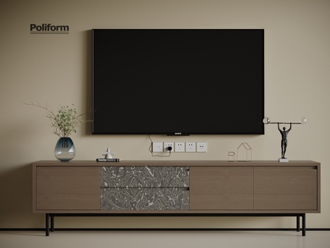  現(xiàn)代意式電視柜3d模型 