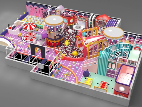  儿童乐园淘气堡3d模型 