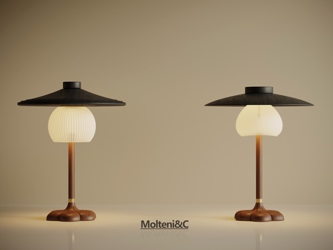  中古风台灯 创意台灯3d模型 