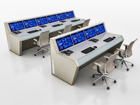  轻奢风控制台3d模型 