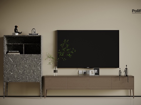  現(xiàn)代意式電視柜 邊柜3d模型 