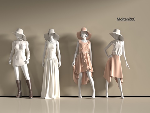  现代女装模特3d模型 