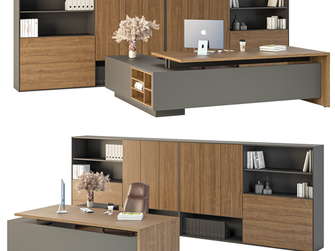  现代意式办公家具3d模型 