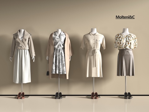  现代女装模特3d模型 