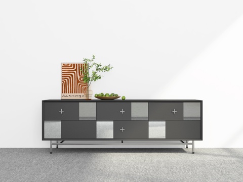  現(xiàn)代電視柜3d模型 