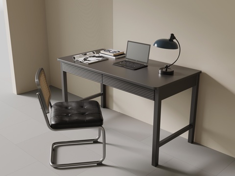  現(xiàn)代書桌椅3d模型 