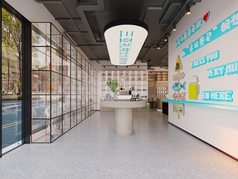  三亚海边文创店3d模型 