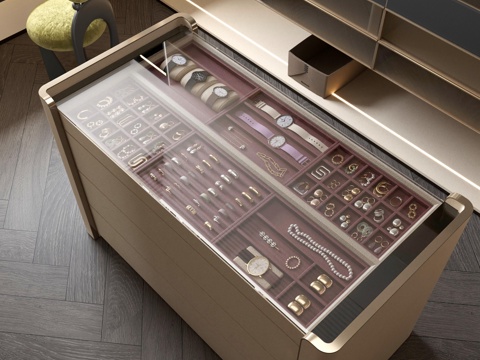  現(xiàn)代衣帽間3d模型 