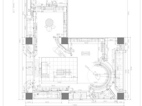  歐時力鄭州店施工圖cad施工圖 