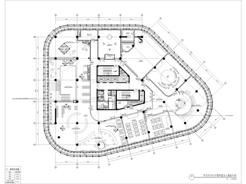  文化閱讀室圖書室中心全套施工圖cad施工圖 