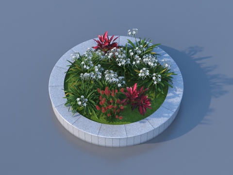  花池 坐椅 景观小品3d模型 