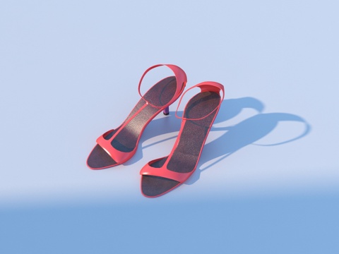  高跟鞋 女鞋 鞋子su模型 