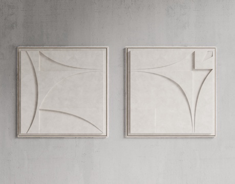  现代立体挂画 抽象画 装饰画3d模型 
