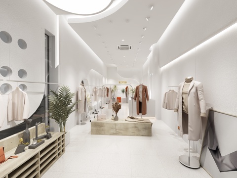  女装店3d模型 