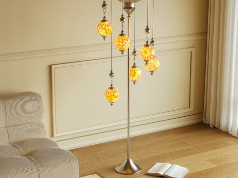 落地灯 金属灯 装饰灯3d模型