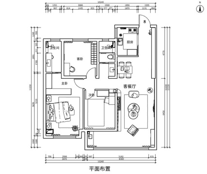  家裝平面圖施工圖cad施工圖 