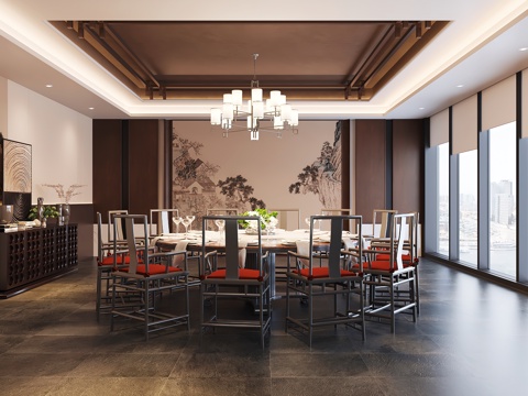  包廂 包間 餐廳包廂 餐飲包間 餐飲包房3d模型 