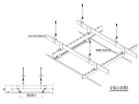  泛金勾搭板cad施工圖 