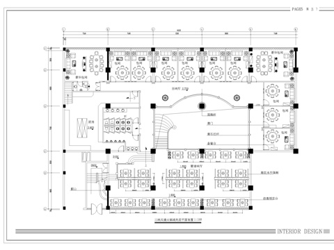  風(fēng)情火鍋廳cad施工圖 