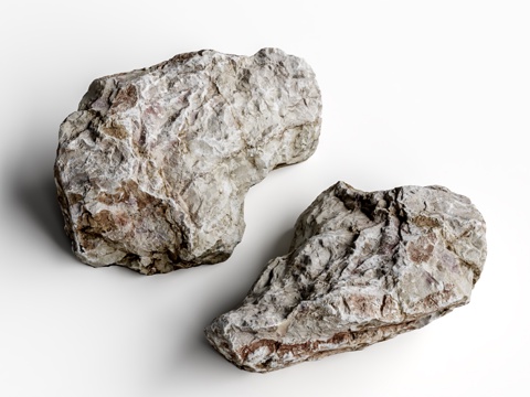  景观石头 自然石 岩石 石块 户外石头3d模型 