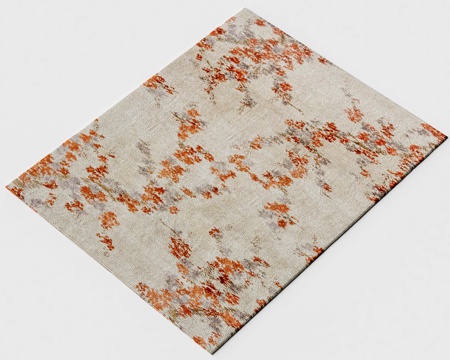 新中式地毯 长方形地毯 布艺地毯 花纹地毯su模型