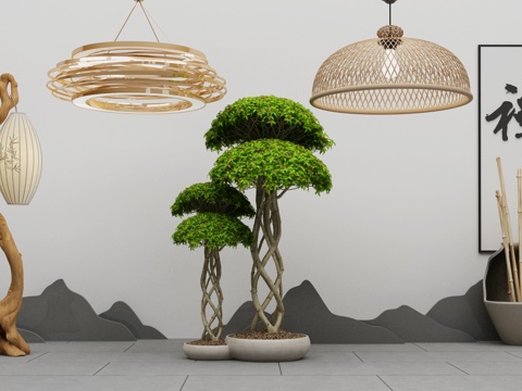  戶外景觀小品3d模型 