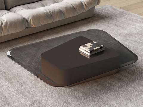  现代茶几 玻璃茶几 极简茶几3d模型 
