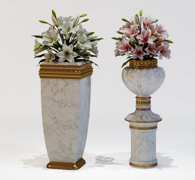  现代花艺  花卉植物花草  室内花艺su模型 