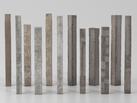  柱子 水泥柱子 混凝土柱子su模型 