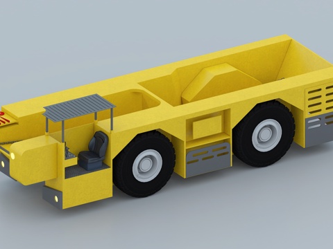  胶轮梭车 煤矿车 采矿车3d模型 