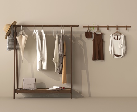  衣架 墙壁挂钩 衣帽挂钩su模型 