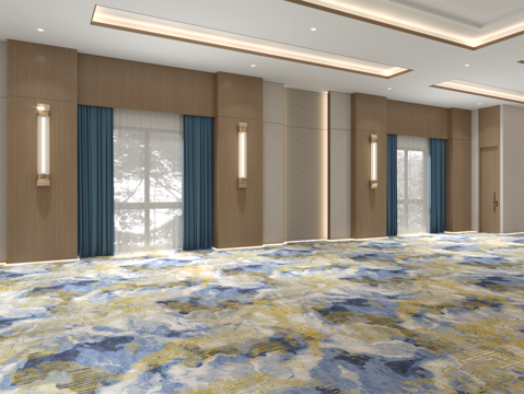  酒店大厅 宴会厅 酒店大堂3d模型 